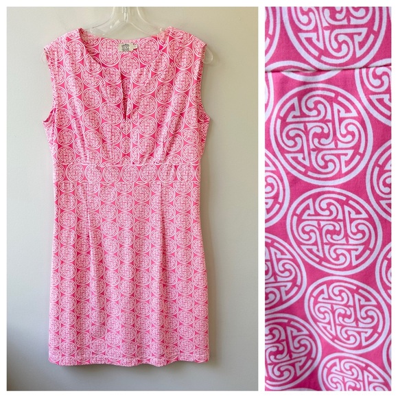 Katherine Way Hampton sleeveless tunic dress with pink medallion print - Picture 1 of 8